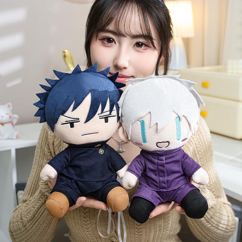 Jujutsu Kaisen Plush Doll Set Gojo Megumi Two Faces Soft Fluffy Sitting Stuffed Figure Gift For Anime Manga Fans Gifts