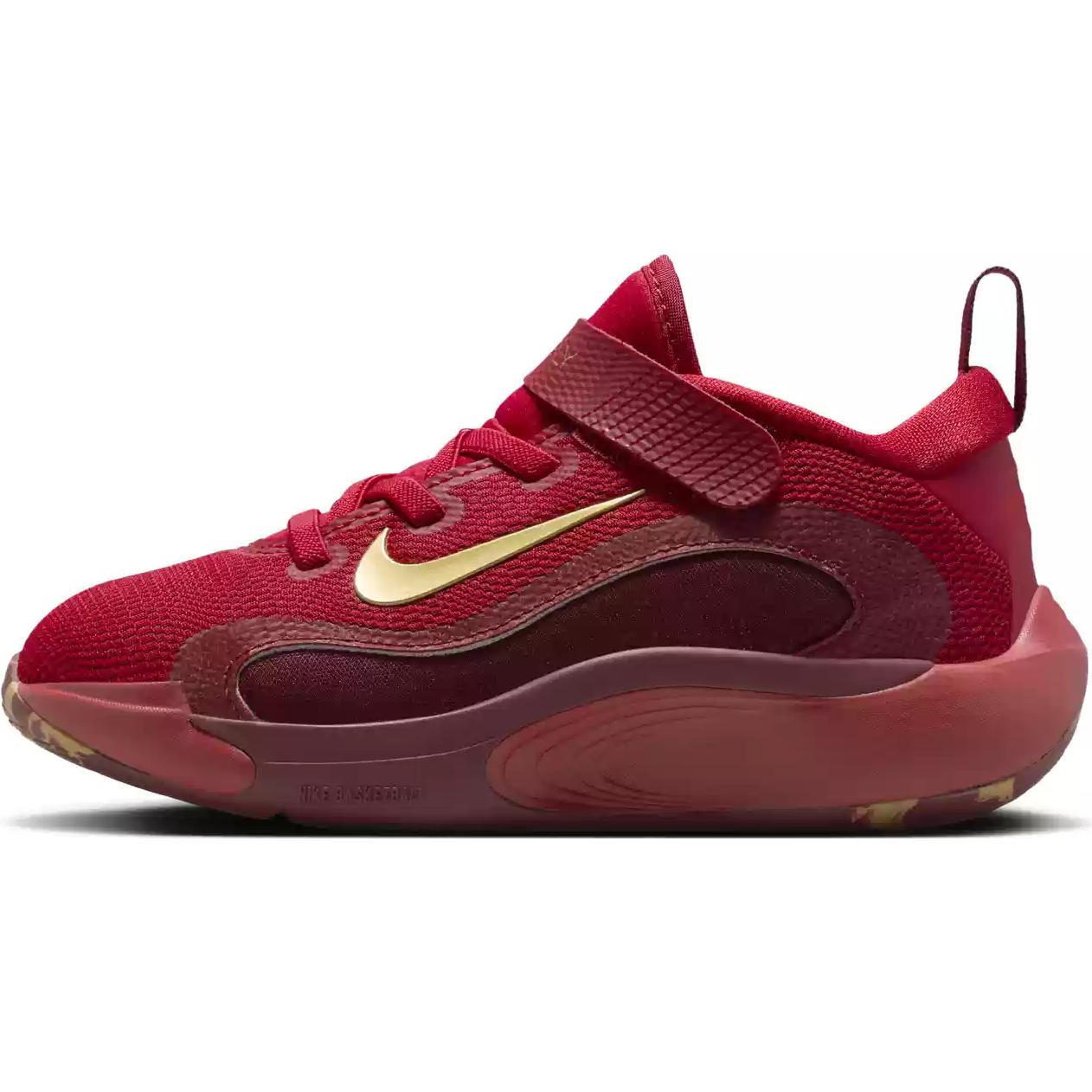 

New Nike ISOFLY Anti-Slip Wear-Resistant Low-Top Children s Basketball Shoes Red Kids FZ7297-600 31