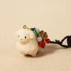 Creative Hand Carved Wooden Lamb Keychain Pendant Bag Charm Cute And Exquisite Hanging Ornament Unique Gift Home Desk Decor