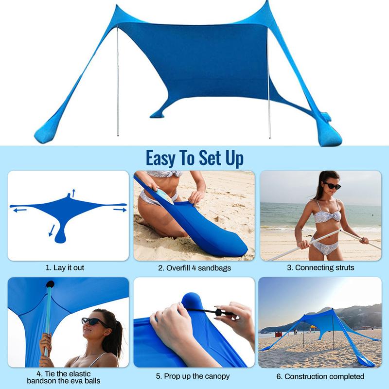 Hot Sell Portable Lycra Beach Canopy Tent UV Protection Sunshade Easy Setup Outdoor Shelter for Camping Picnic Fishing shelter