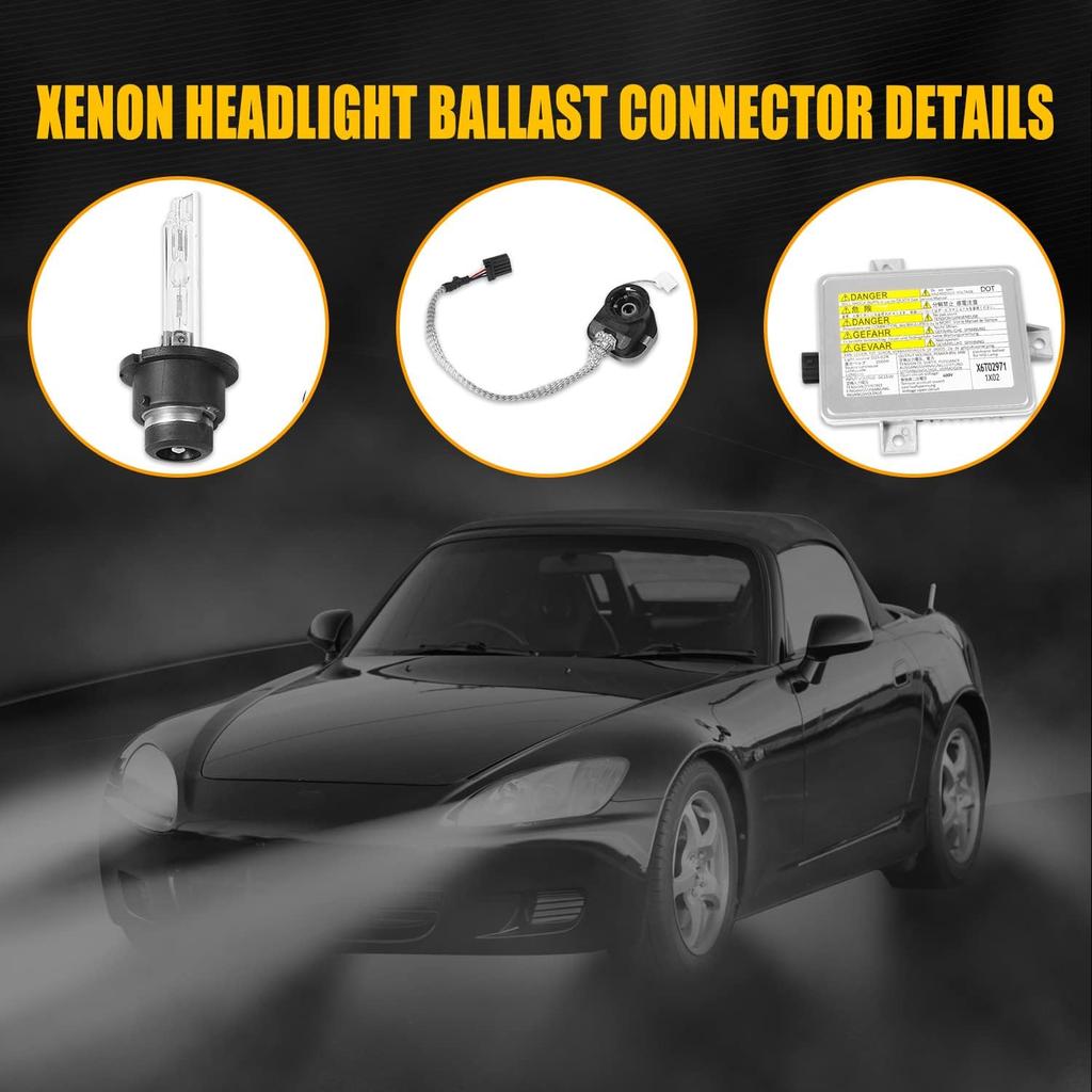 RANSOTO Xenon HID Headlight Ballast Unit Assembly With Igniter And D2S Bulb Compatible With 2002-2005 Acura TL TSX And TL Type-S, 2004-2009 Honda