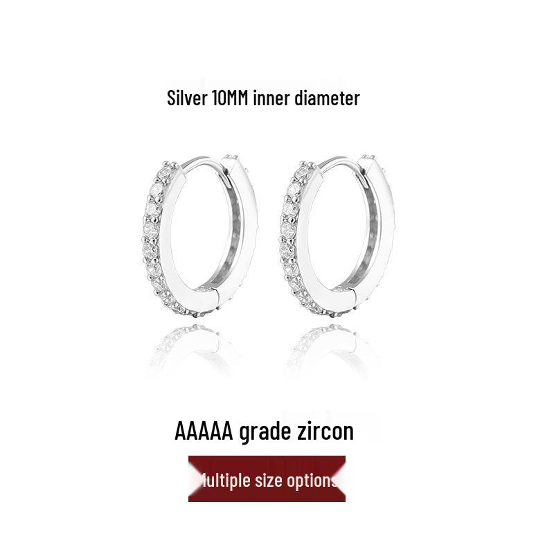 High-End Zirkon Silber Ohrringe: Einzigartige Ohrringe, Manschetten und Stecker für Frauen