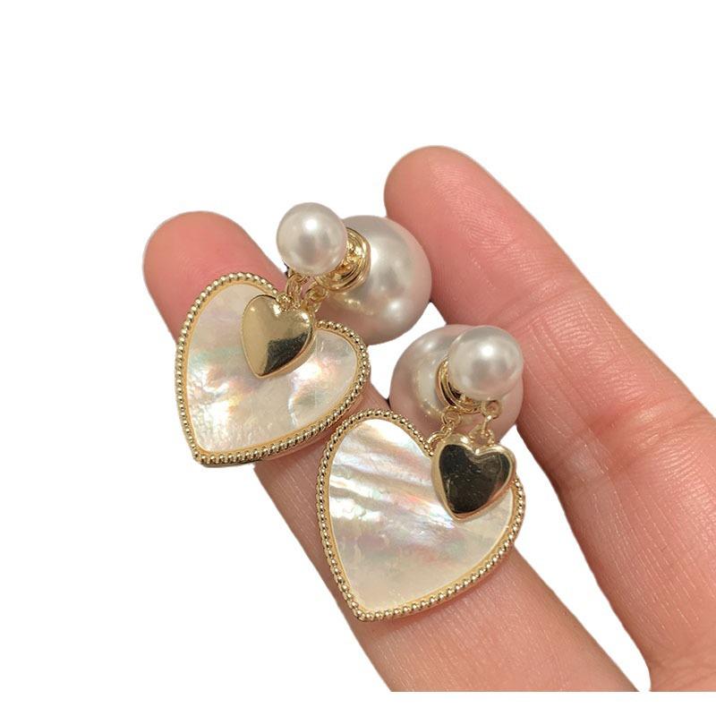Large Retro 925 Pearl Earrings with Niche Ear Buckles for Women