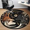 1pc Wolf Moon Office Round Area Rug, Indoor Mat Suitable For Office, Under Office Chairs Bedroom Living Room Home Decor, Room Deco