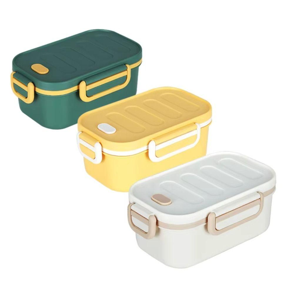 Portable Double-Layer Lunch Box Microwavable Food Storage Containers Divided Lunch Box Student