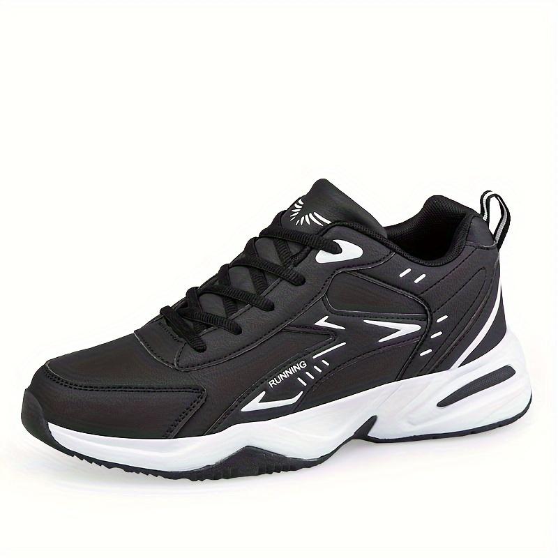 Men's Sports Casual Shoes-striped/solid Color, Lace-up Design, Breathable Fabric Lining And Durable TPR Sole