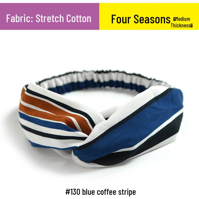 Koreanisches florales Chiffon-Elastik-Stirnband für Damen - Frischer Stil Haaraccessoire