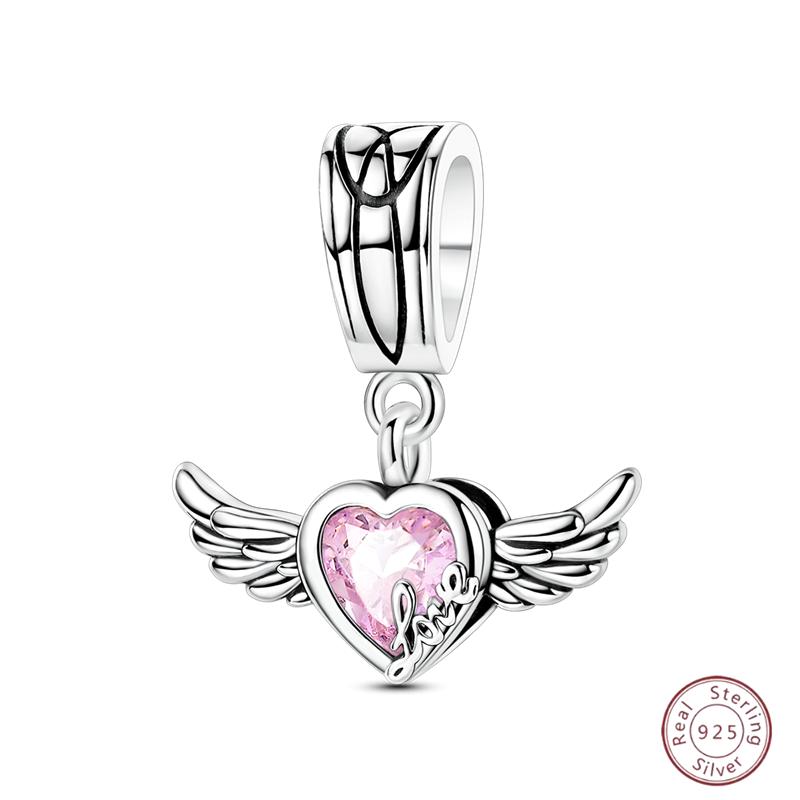 New Copper Poker Card Pendant Beads Black Spade 10-A Royal Flush Red Heart 10-A Charm For Bracelet Woman Jewelry