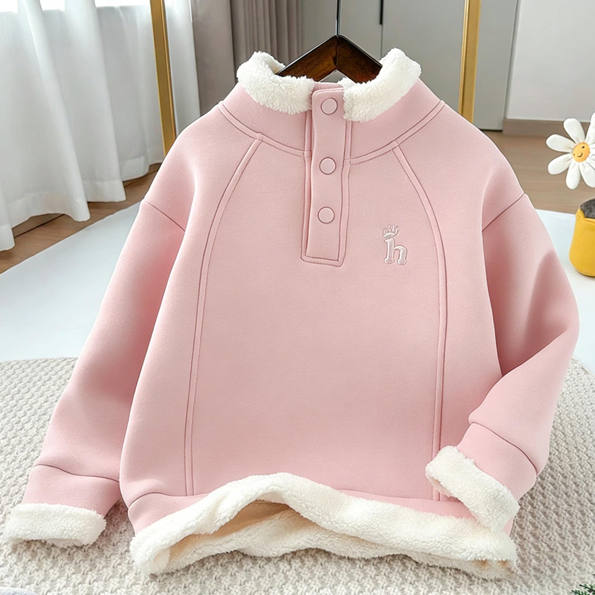 

Winter Warm Fleece-Lined Thickened Hoodies for Boys, Girls, and Parent-Child Wear 160 cm