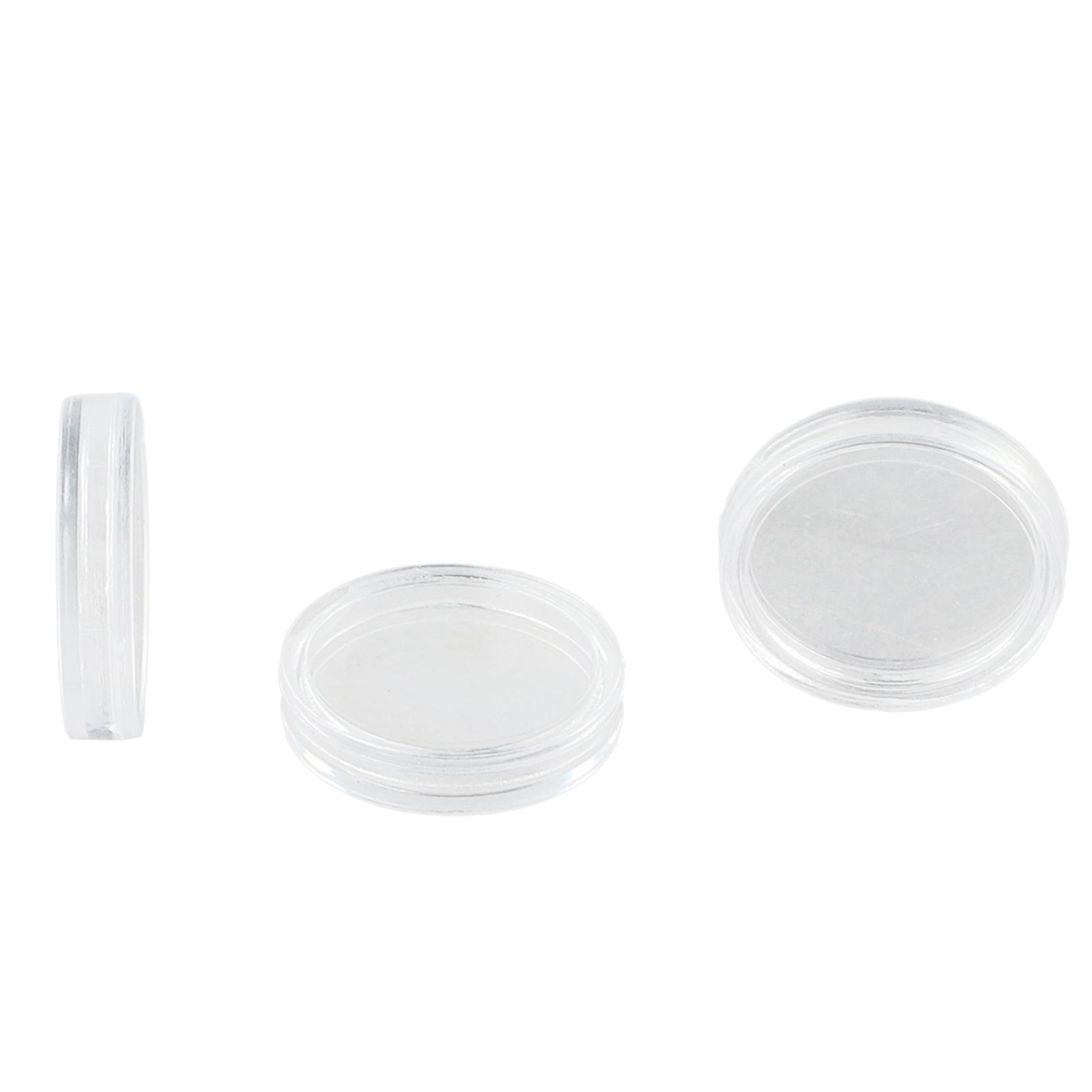 Round Coin Holders Clear Reusable Protect 100pcs Set 18mm Case Transparent