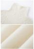 Lekasha 100% Pure Cashmere Rolled Edge High Neck Embossed Knit Top