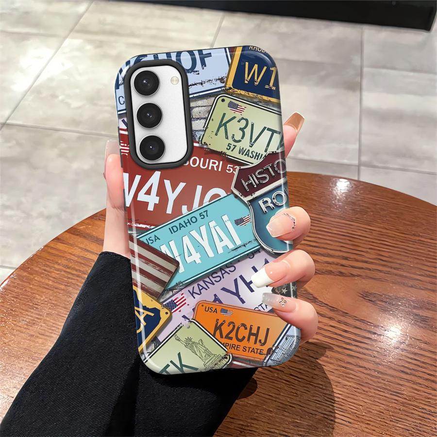 

Phone Case for Samsung Galaxy S25 S20 FE A16 S25Ultra A36 S23Ultra A26 S23 S24 Ultra A56 Soft Cover Capa Various License Plate Galaxy S23 Ultra