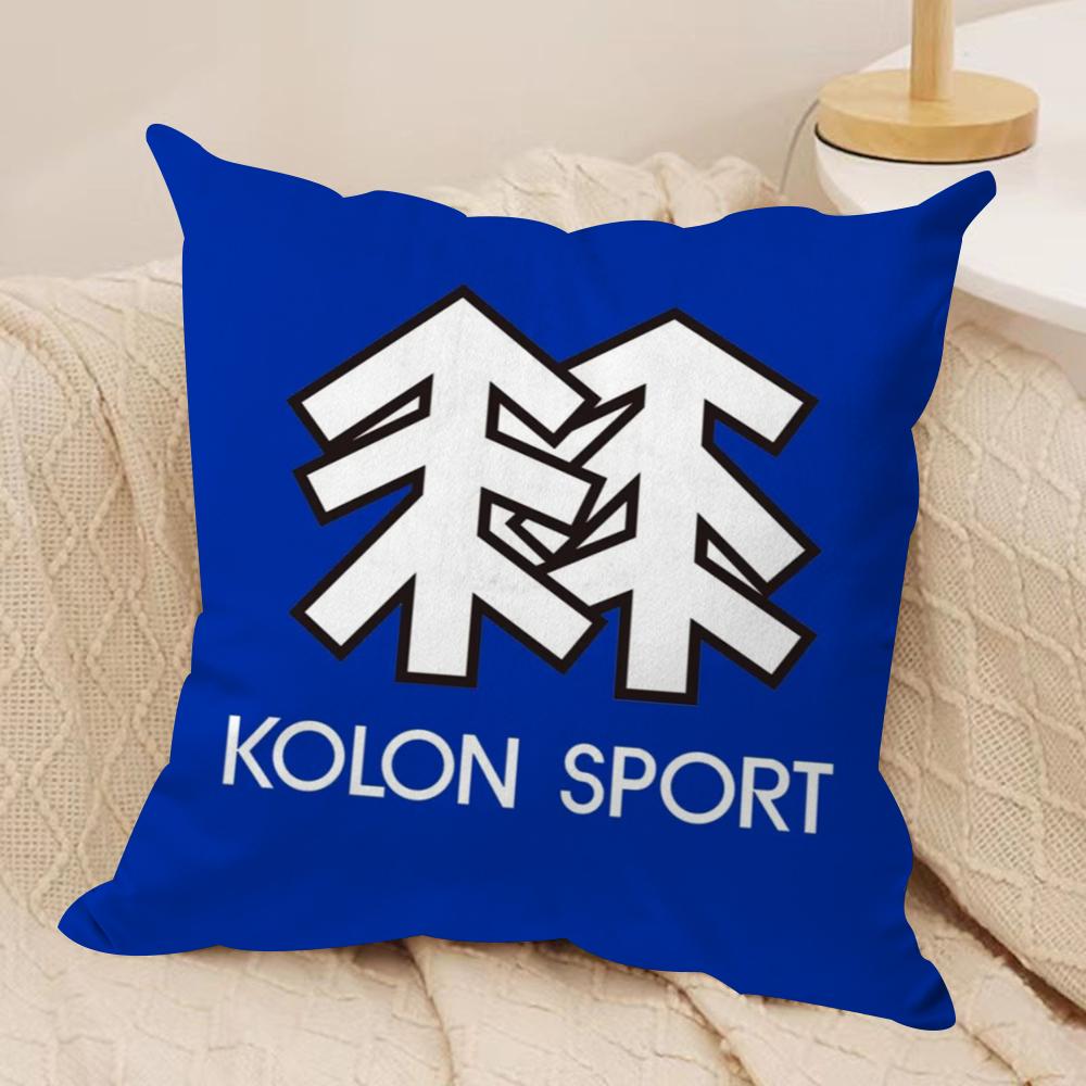 Luxury K-KolonS S-SPORT Cushion Cover Soft Plush Fabric Double-Sided Printed Sofa Cushion Cover for All Seasons Home Decor Gift