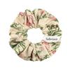 Aube Nuit Floral Series Hair Scrunchie Floral Beige M