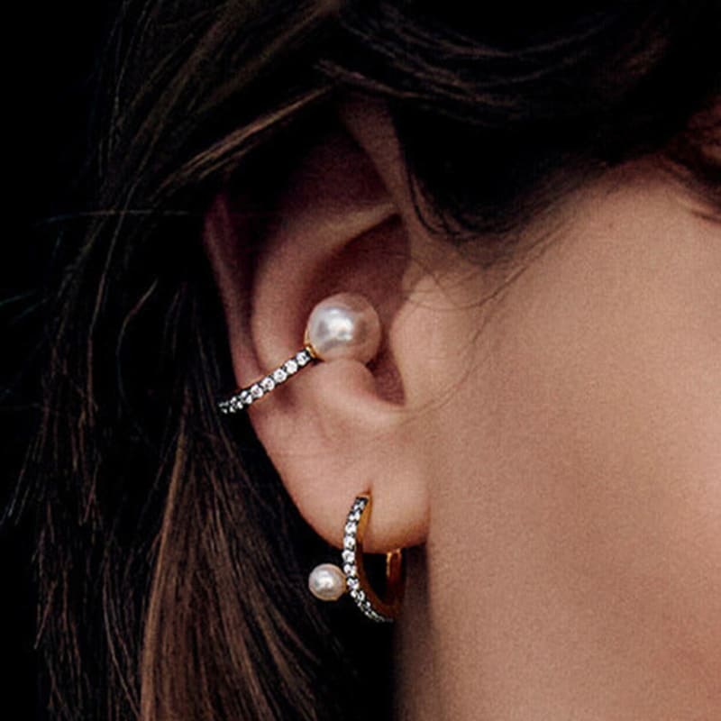 hyeres-lor Noaiyu Silver (Y) Antique Pearl Full In-Ear Ear Cuff HL3E28342Y9XXX