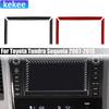 Carbon Fiber Car Accessories Center Navigation Modified Interior Trim Cover Soft Sticker For Toyota Tundra Sequoia 2007-2013
