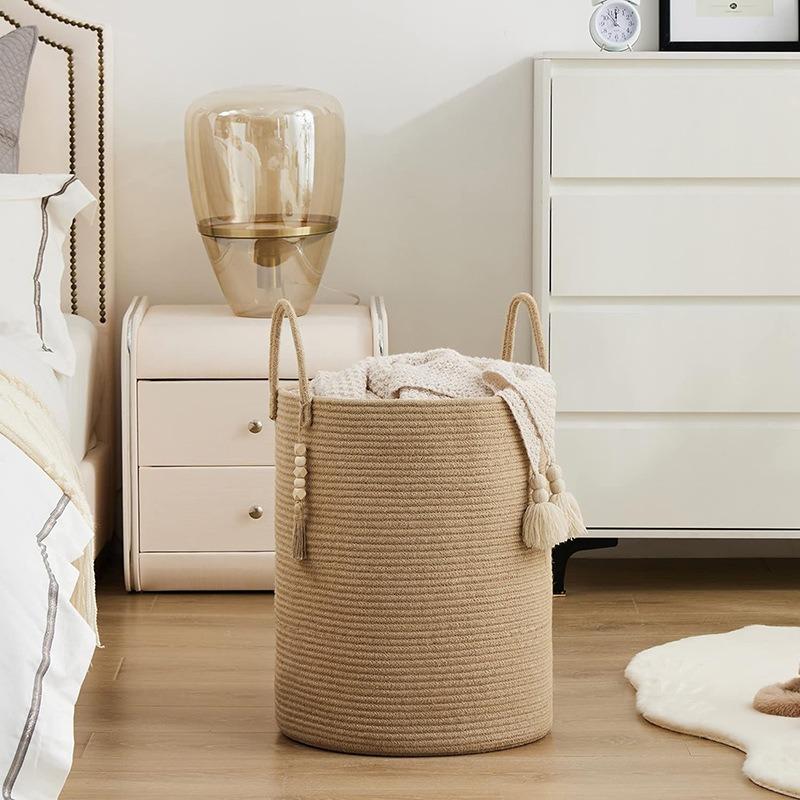 Storage basket Dirty clothes basket Storage dirty clothes basket Woven home quilt basket Underwear sundry basket Storage living room Bedroom
