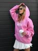 European & American Women's Winter Hoodie with Letter Print & Foam Bag Patch