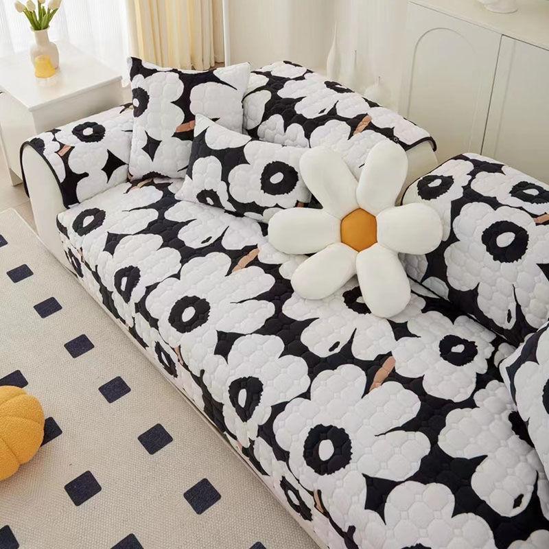 Winter Milk Plush Sofa Cushion Wholesale Anti Slip Plush Cushion Nordic Ins Style Thickened Sofa Cover Sofa Couch  Cubre Sofa