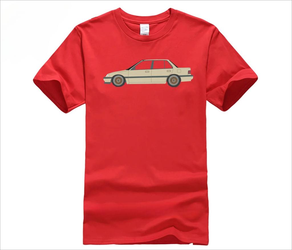 Civic Ef Sedan Tshirt Summer Casual Short Sleeve Unisex Tee For Classic Car Enthusiasts Daily Wear