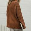 Women's Cable Knit Sweater, Color Long Sleeve Pullover for Fall Winter Casual Wear