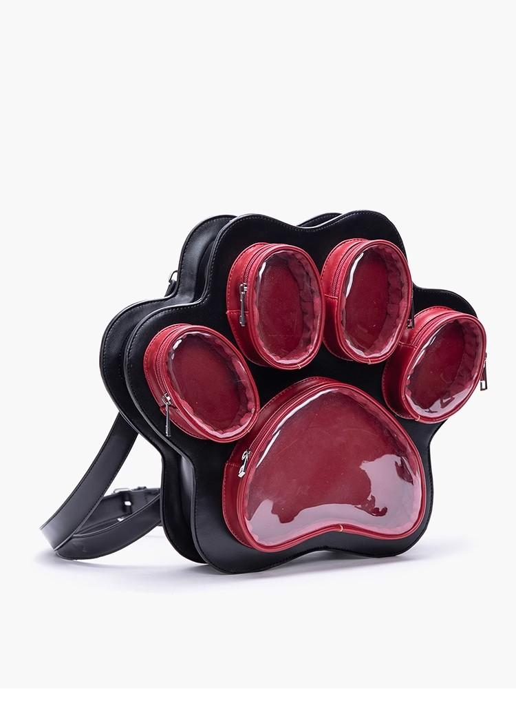 Zoete Leuke Kattenpoot Lolita Tas Dames Meerlaags Grote Capaciteit Rugzak Dames Mode Kleur Zwart Schoudertassen Mochilas Mujer