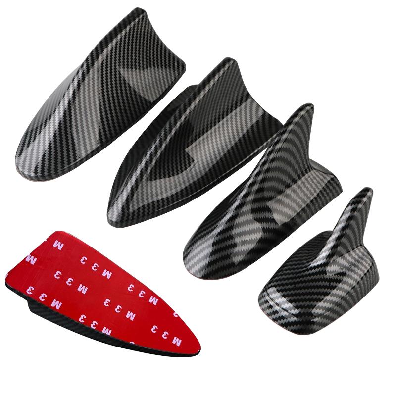 Signal Decoration Car Trim Universal Pure Carbon Fiber Antenna Shark Fin Cover Trim Radio Shark Fin Roof Car Antenna Aerial