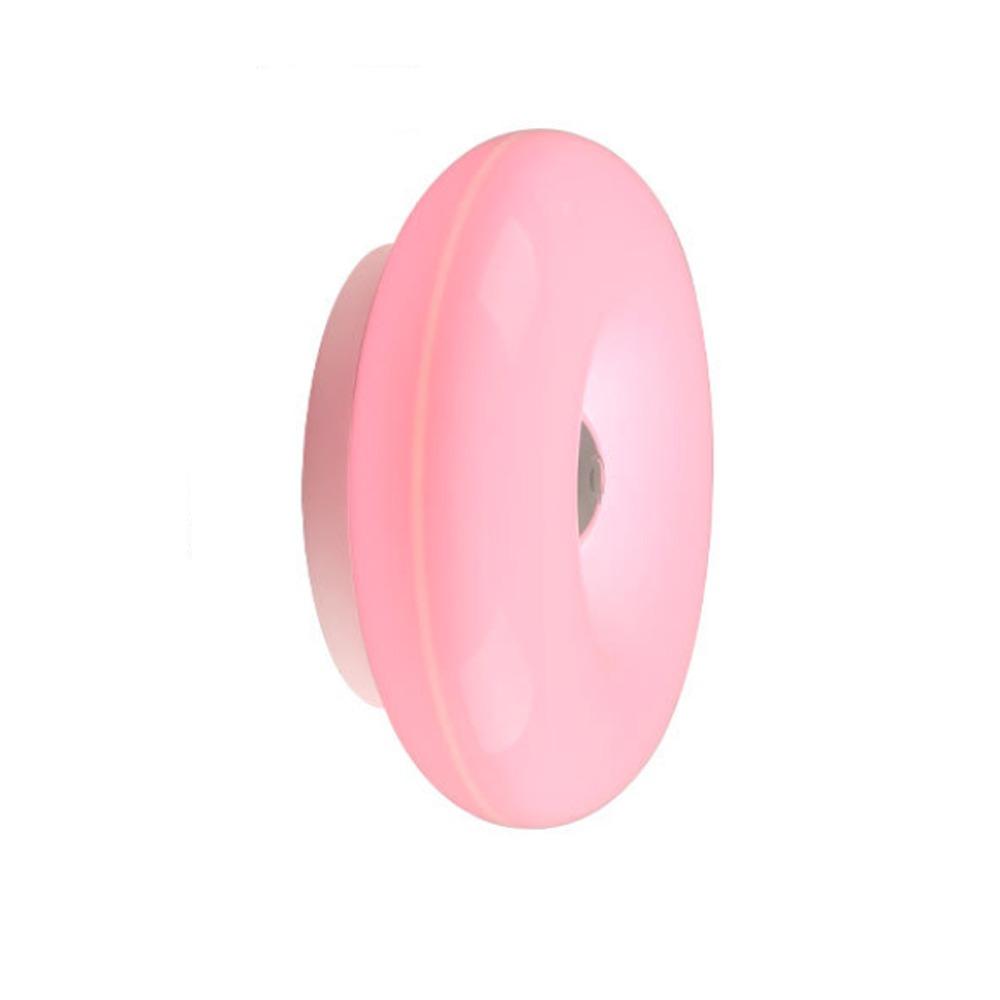 Декоративний Легкий Пластиковий Настінний Світильник-Донат USB Штекер Енергозберігаючий Сенсорний Перемикач Лампа Диммований Сучасний Світлодіодний Світлодіодний Світильник для Атмосфери Спальня