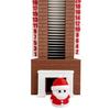 Santa Advent Calendar 25 Day Santa In Fireplace Ornament Christmas Countdown Calendar with Santa Claus Coming Down Stair for Holiday Decor