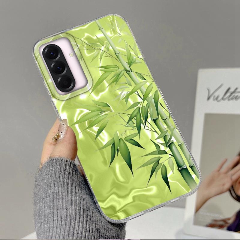 Bamboo Leaf Flower Girls Case For Samsung Galaxy A56 A16 A26 A36 A06 A55 A35 A25 A15 A12 A32 A54 S24 S25 S22 S23 FE Fundas Cover