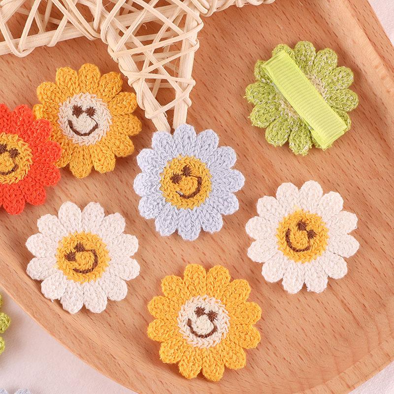 Embroidery Label Sunflower Embroidery Sticker Diy Hand Account Accessories Patch Brooch Hair Accessories Accessories Water-Soluble Embroidery Sticker