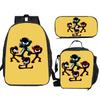 NINJA KIDZ 3-teiliges Set Kinder Schulrucksack mit Umhängetasche Federmäppchen Schultaschen für Jungen Mädchen Bestes Geschenk