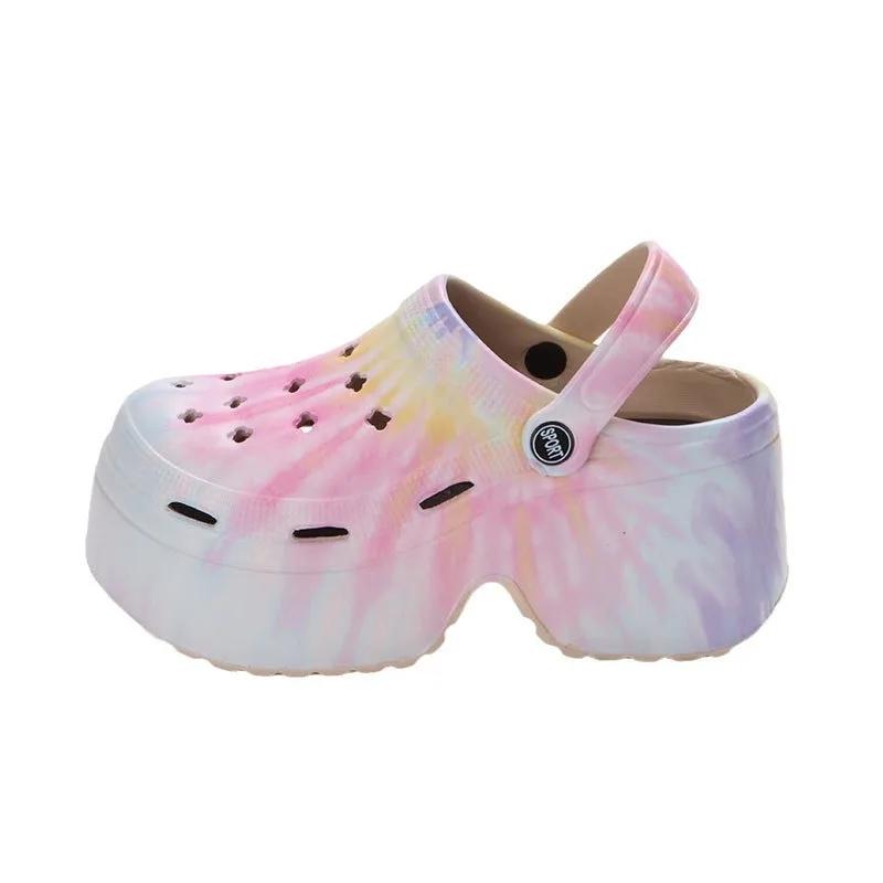 Luxury Women's 2024 New Summer Beach Slippers High Heel 9cm Lightweight Soft Sole Comfortable Casual High Quality Slippers