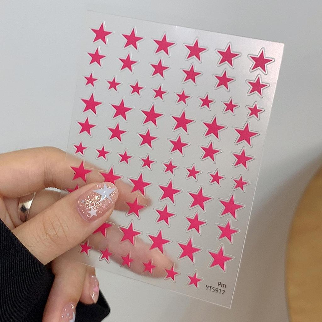 3D Waterproof Hollow Star Nail Stickers for Sweet & Cool Style