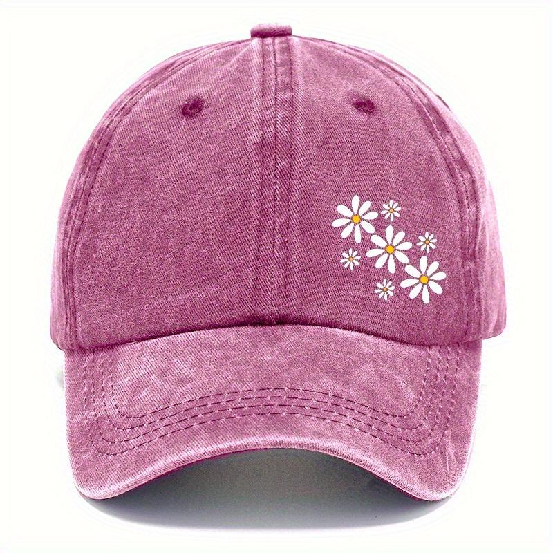 Men's Retro Sunflower Print Baseball Cap Suitable for Beach and Outdoor Activities, Summer Style Adjustable