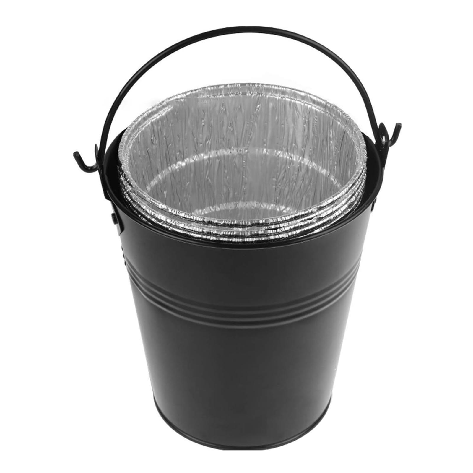 

Ведро для сбора жира для гриля, подходит для Traeger, ведро для сбора жира из алюминиевого сплава с 12 вкладышами из алюминиевой фольги L