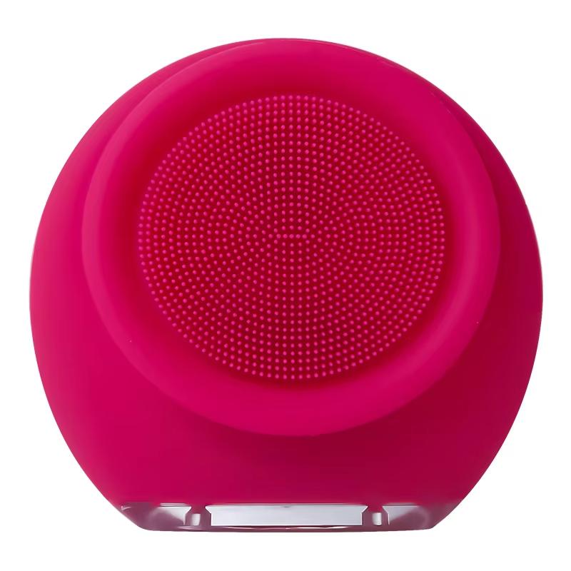 Electric Sonic Face Skin Cleanser Massager Sonic Silicone Facial Cleansing Brush Beauty Equipment Electric Facial Cleansing Rechargeable красный