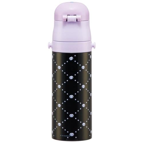 Skater [.co.jp Exclusive] Sanrio Kids Water Bottle 470ml Direct Drinking Stainless Steel Kuromi Child Friendly Lightweight Type Vacuum Insulation Stru