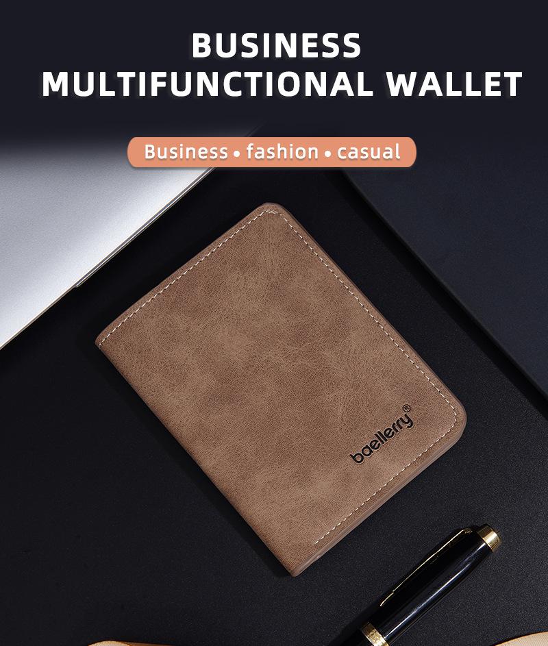 New Anti-theft Unisex PU Leather Card Holder & Wallet