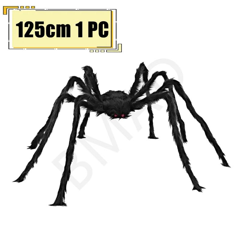 Riesige Halloween-Spinnen-Dekorationen Realistische Gruselige Spinne Halloween-Deko Künstliche Requisiten für Innen Außen Rasen Hof Party