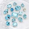 1 Pair 3D Rhinestone Nail Art Charm Light Sea Blue Geometric Faux Crystal Nail Design Jewelry DIY Crafts Nail Decoration