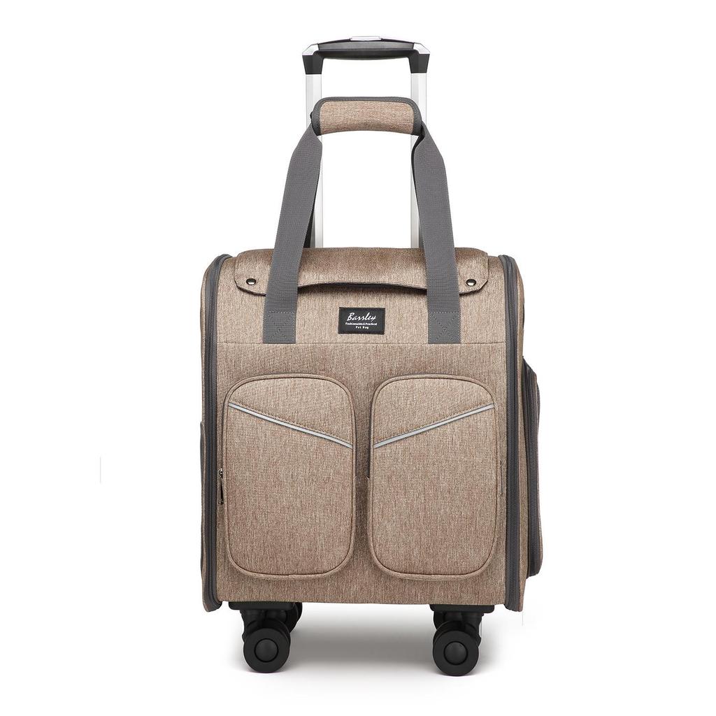New Wheeled Breathable Cat Carrier Backpack - Portable Double Shoulder Pet Carrier