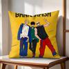Hot Anime BBanana Fish Cushion Cover Natural Linen Organic Fabric DoubleSided Printing Couch Pillow Covers Home Decor