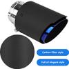Carbon Fiber Style Matte Car Exhaust Pipe Muffler End Tip Tailpipe for 63mm 89mm