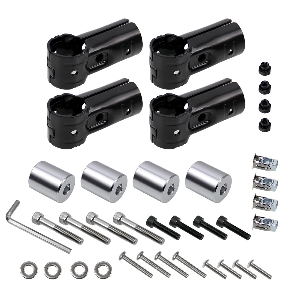 Sporacingrts Aluminum Roof Mounting Rod Bracket for Car Roof Erector Pipe Can Be Used As an Roof Mounting Compatible with NVAN and Hijet Plus Metal