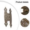 Decorative Antique Iron HShaped Hinges 4 Pack for Cabinets and Dressers