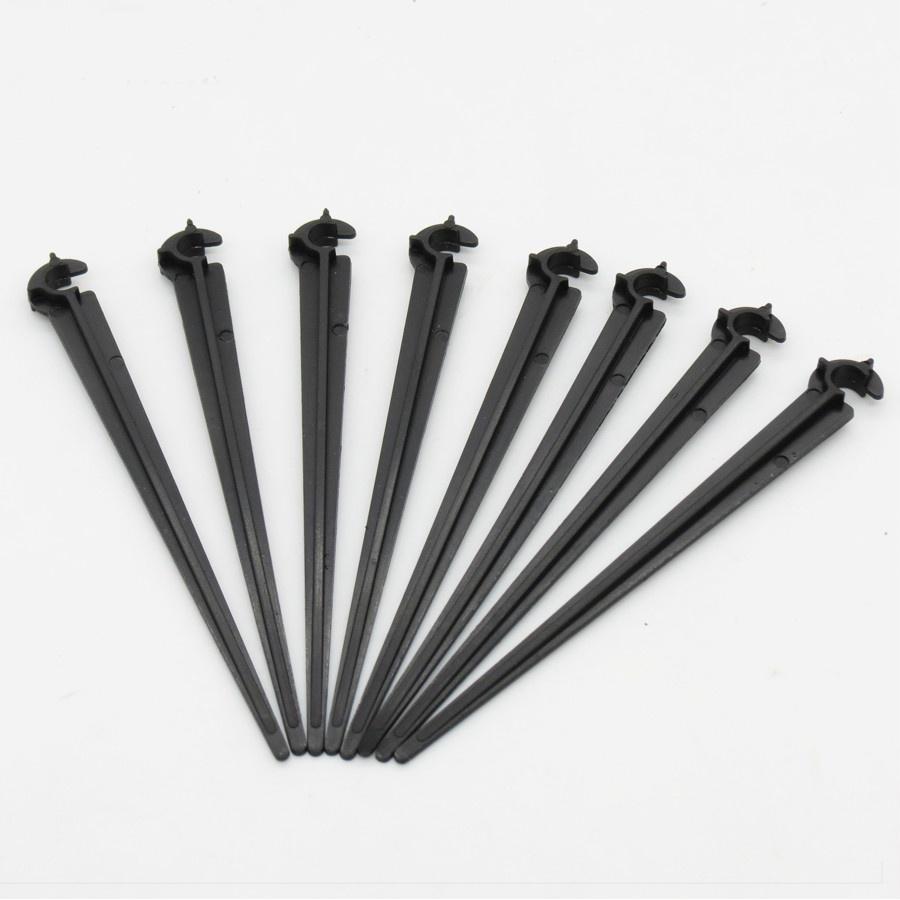 100KS/Sada C Tvar Zahrada 4/7 mm Kapková irigační trubice Držáky držáku trubek Pevné stonky Příslušenství pro kapkovou závlahu