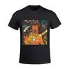 Existlong Funkadelic Cosmic Slop Heren T-shirts Ontwerp Ronde Hals Zwart