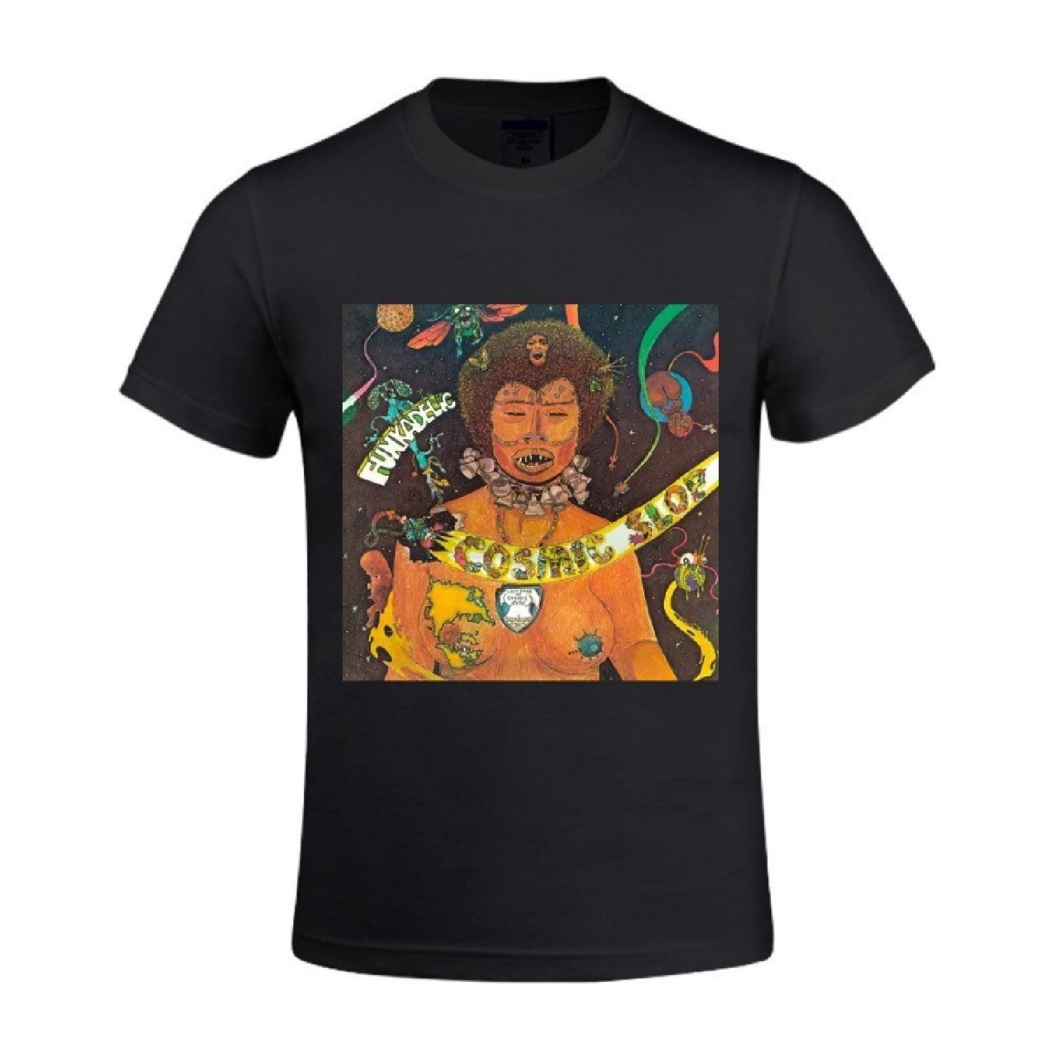 Existlong Funkadelic Cosmic Slop Mens T Shirts Design Crew Neck Black XXXXXL разноцветный