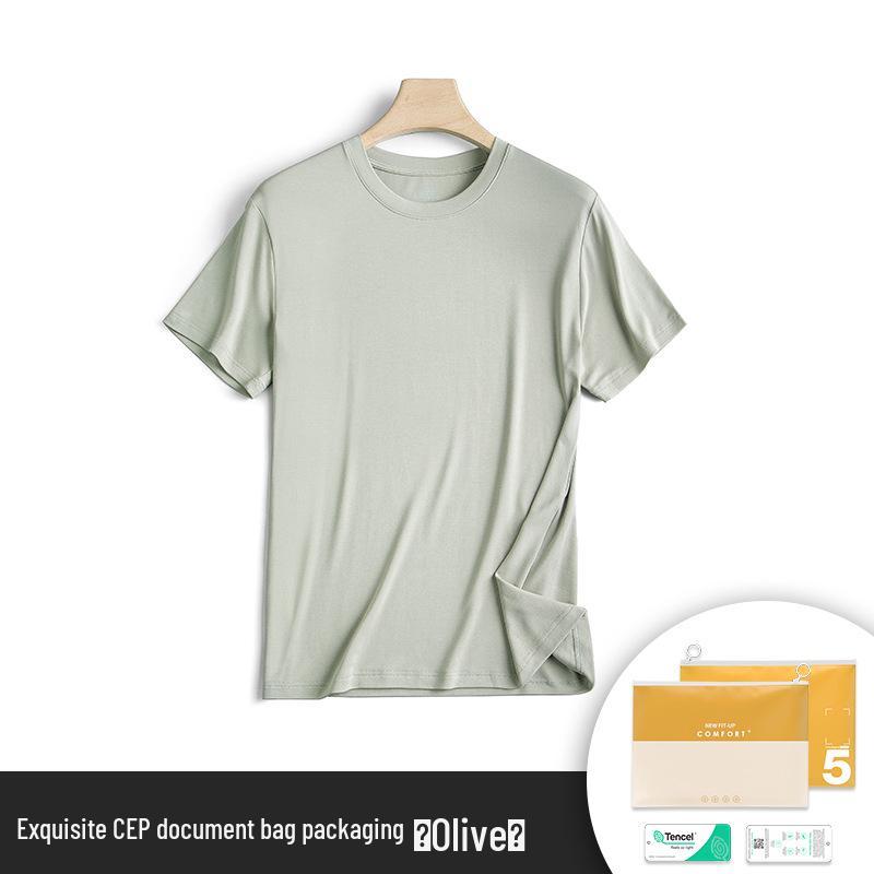 60-Pack Double-Sided Modal Unisex Short-Sleeve T-Shirt - Solid Color Thin Base Layer for Spring/Summer